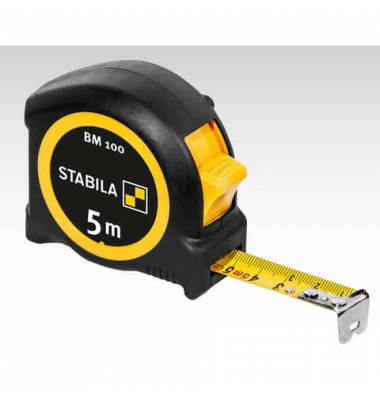 Taschenbandma&szlig; BM100 5m schwarz/gelb