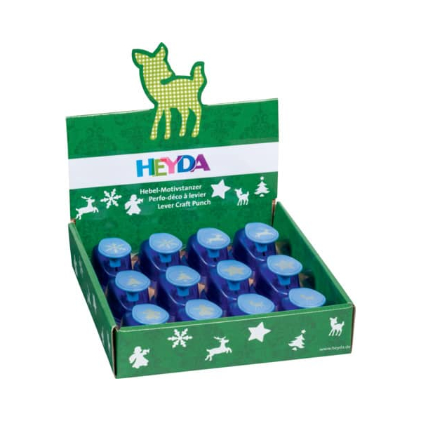 12 Stück Heyda Motivlocher Weihnachten 203687797, blau 4005329126697 Heyda