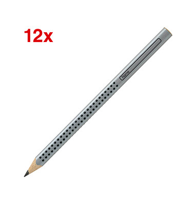 Bleistift-Set Jumbo GRIP 2001, 111900, H&auml;rte B, silber