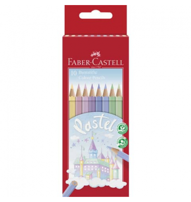 Buntstifte-Set Colour Pencils Pastel, 111211, farbig sortiert, sechskant, Packung