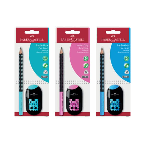 4005401119142 - Bleistift-Set Jumbo GRIP 111914 Härte B farbig sortiert ( Farbwahlmöglichkeit) 4005401119142 Faber-Castell