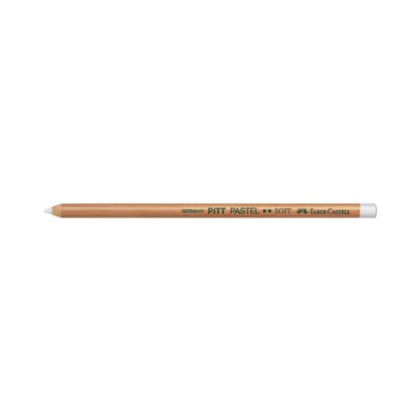6 Stück Faber-Castell Pastellfarbstift PITT PASTELL, 112111, weiß, rund 4005401121114 Faber-Castell