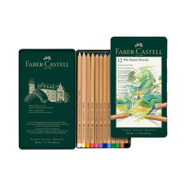 3 Stück Faber-Castell Pastellfarbstiftetui Pitt 12ST 4005401121121 Faber-Castell 12 Stück