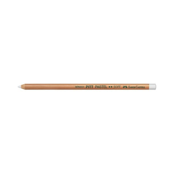 6 Stück Faber-Castell Pastellfarbstift PITT PASTELL SOFT, 112201, weiß, rund 4005401122012 Faber-Castell