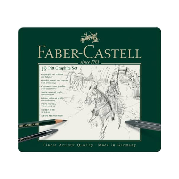 2 Stück Faber-Castell Pitt Graphitset 19tlg 4005401129738 Faber-Castell 19 Stück