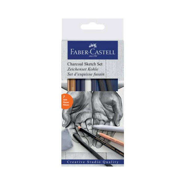 6 Stück Faber-Castell Skizzenset 7ST Kohle Sketch 4005401140023 Faber-Castell 7 Stück