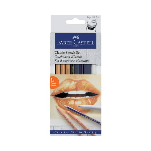 6 Stück Faber-Castell Skizzenset 7ST Classic Sketch 4005401140047 Faber-Castell 7 Stück