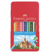 Buntstifte-Set Classic, 115801, farbig sortiert, sechskant, Etui  Metall