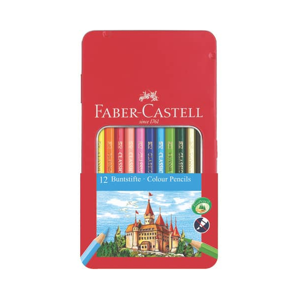 4005401158011 - Buntstifte - 12er Metalletui sortiert hexagonal 4005401158011 Faber-Castell