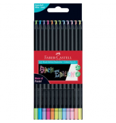 Buntstifte-Set Black Edition Neon & Pastel, 116410, farbig sortiert, dreikant, ergonomisch, Packung