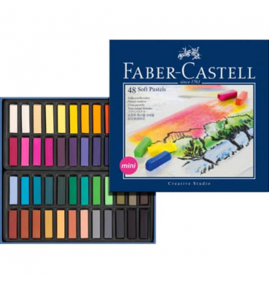 Pastellkreide STUDIO-Qualit&auml;t, 128248, farbig sortiert, viereckig, 8x33mm (&Oslash;xL)