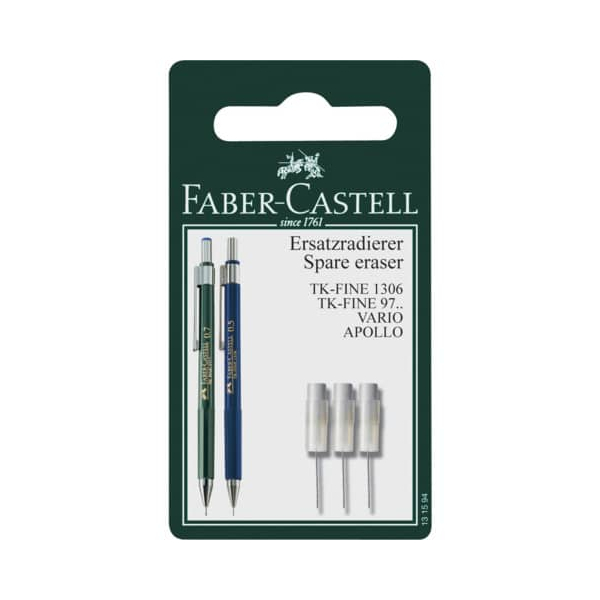 5 Stück Faber-Castell Ersatzradierer f.TK Fine,Vario 4005401315940 Faber-Castell 3 Stück