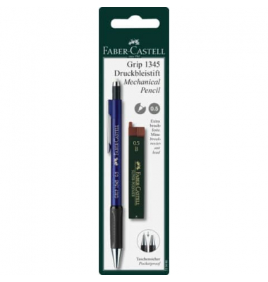 Druckbleistift-Set GRIP 1335, 133496, Härte B, 0,5mm, farbig sortiert, mit Radiergummi