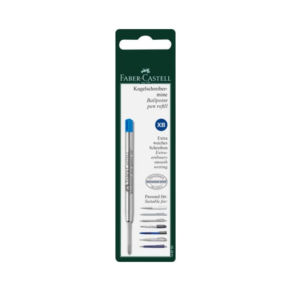 5 Stück Faber-Castell Grossraummine Design 148793, blau, 0,6mm, Großraummine 4005401487937 Faber-Castell