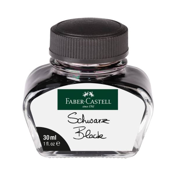 4005401498544 - Faber castell Tintenfass 30ml echte löschbare Tinte schwarz
