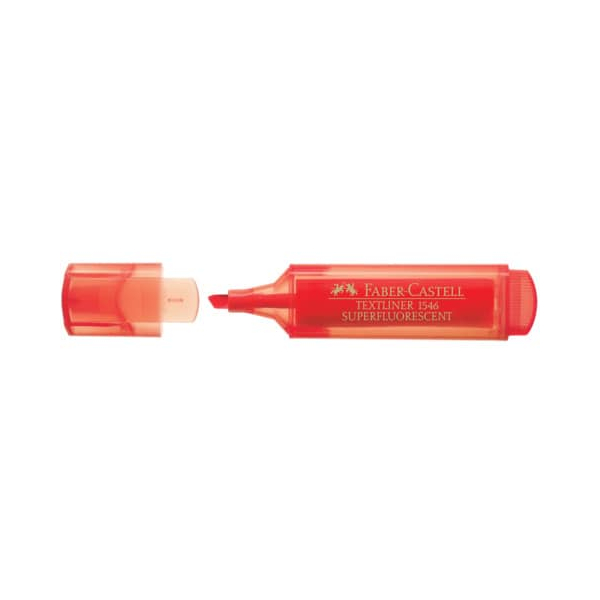 10 Stück Faber-Castell Textmarker TEXTLINER 1546, 154621, rot, 2-5mm Spezialspitze 4005401546214 Faber-Castell