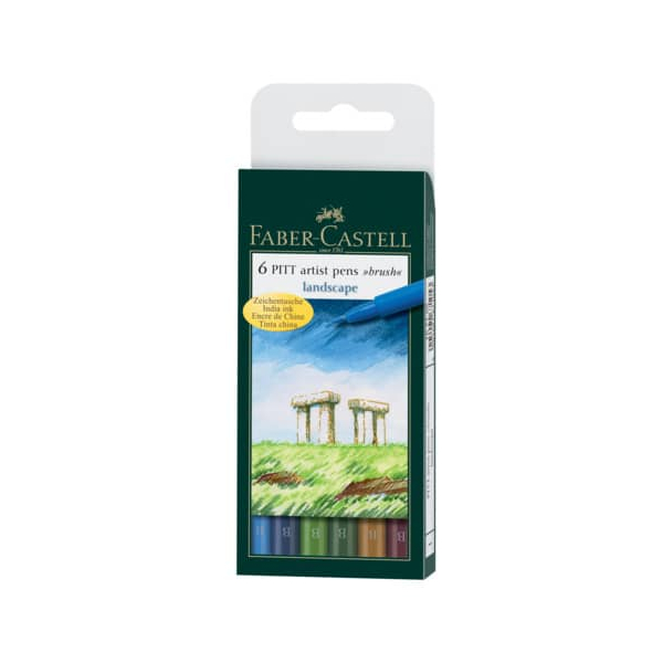 5 Stück Faber-Castell Tuschestift 6ST Landscape 4005401671053 Faber-Castell 6 Stück