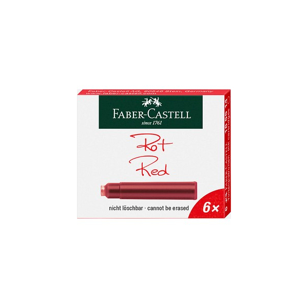4005401855149 - FABER-CASTELL Tintenpatronen für Füller Tintenpatronen rot 6er rot 4005401855149 - FABER-CASTELL Tintenpatronen für Füller Tintenpatronen rot 6er rot