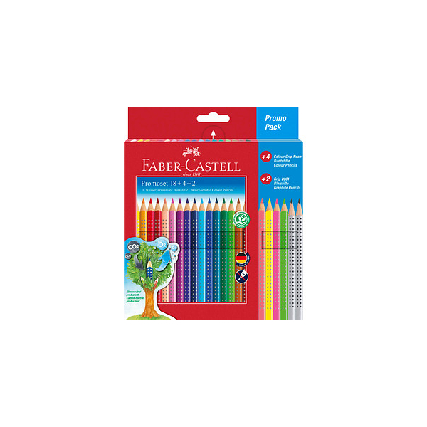 4005402015405 - Colour Grip Buntstifte 24er Promotionset mit 18 Colour Grip Buntstiften 4 Colour Grip Buntstiften neon und 2 Grip 2001 Bleistif 24 Stüc