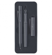 Geschenkset GRIP Edition - Füller+Kugelschreiber, All Black