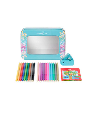 Buntstifte-Set Geschenkset Sparkle 201641, farbig sortiert, dreikant, Etui  Metall