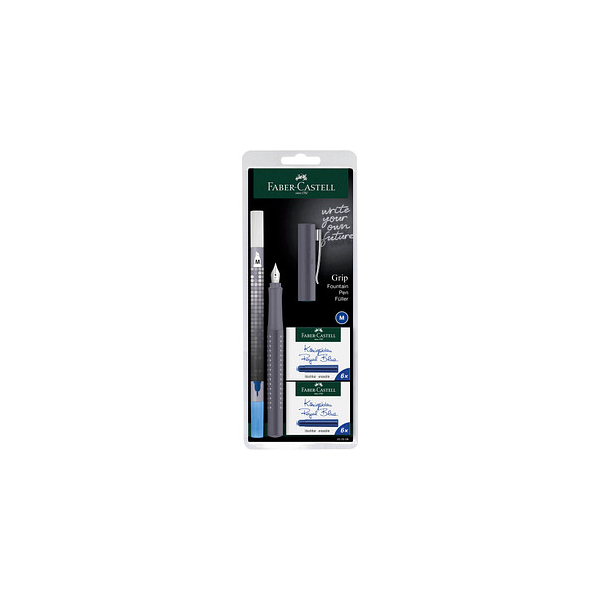 4005402020386 - Grip 2010 Patronenfüller grau M (mittel) 4005402020386 Faber-Castell 4005402020386 - Grip 2010 Patronenfüller grau M (mittel) 4005402020386 Faber-Castell
