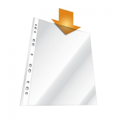 Prospekth&uuml;llen 267319 Standard, A4 transluzent genarbt, oben offen, 0,06mm