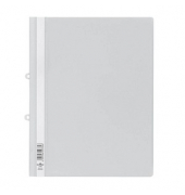 Schnellhefter 258002, A4+, weiß, Polyvinylchlorid (PVC), 80g, Vorderdeckel transparent