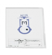 Sichthüllen Standard 233419, A4, transluzent genarbt, oben & rechts offen, 
