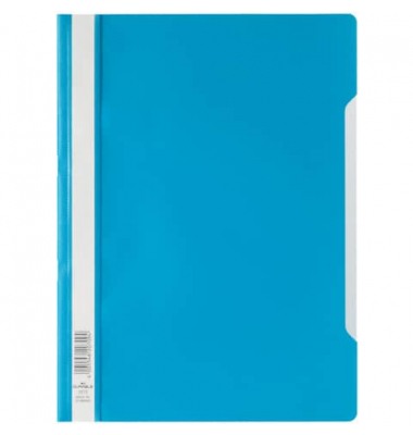 Schnellhefter Standard 257306, A4, hellblau, Polypropylen (PP), 80g, Vorderdeckel transparent