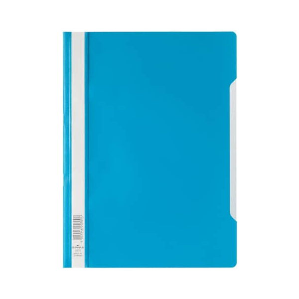 50 Stück Durable Schnellhefter Standard 257306, A4, hellblau, Polypropylen (PP), Vorderdeckel transparent 4005546207094 Durable