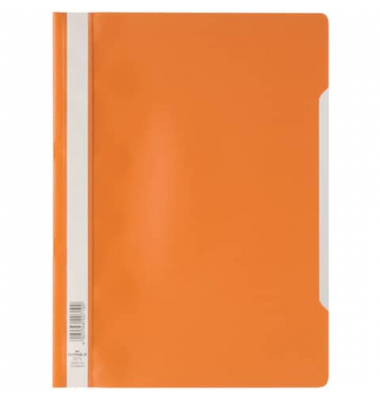 Schnellhefter Standard 257309, A4, orange, Polypropylen (PP), 80g, Vorderdeckel transparent
