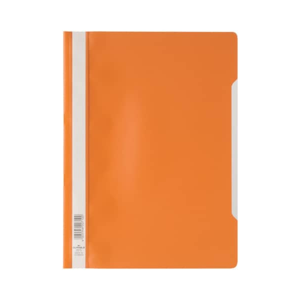 50 Stück Durable Schnellhefter Standard 257309, A4, orange, Polypropylen (PP), Vorderdeckel transparent 4005546207100 Durable