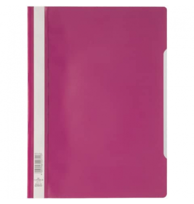 Schnellhefter Standard 257335, A4, purpur rot, Polypropylen (PP), Vorderdeckel transparent