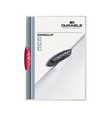Klemmhefter SWINGCLIP 30 226035, A4 purpurrot, für ca. 30 Blatt, Polypropylen 80g