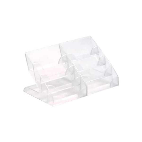 4005546213668 - Visitenkartenspender Business Card Display Box 4 Fächer glaskl