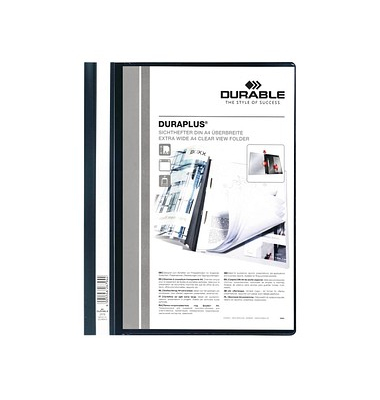 Präsentationshefter DURAPLUS 257901, A4+, schwarz, Polyvinylchlorid (PVC), Vorderdeckel transparent Präsentationshefter DURAPLUS 257901, A4+, schwarz, Polyvinylchlorid (PVC), Vorderdeckel transparent