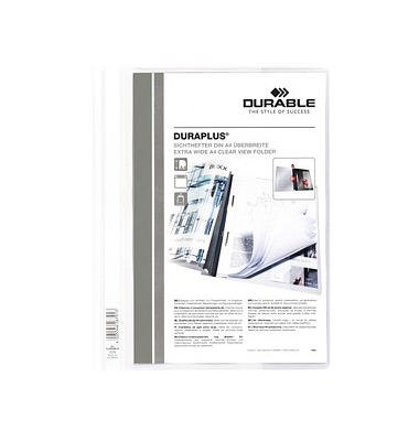 Präsentationshefter DURAPLUS 257902, A4+, weiß, Polyvinylchlorid (PVC), Vorderdeckel transparent Präsentationshefter DURAPLUS 257902, A4+, weiß, Polyvinylchlorid (PVC), Vorderdeckel transparent