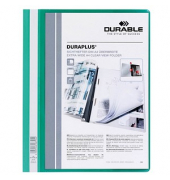 Präsentationshefter DURAPLUS 257905, A4+, grün, Polyvinylchlorid (PVC), Vorderdeckel transparent
