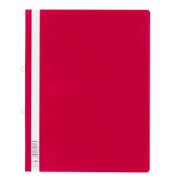 Schnellhefter Serie 2580 258003, A4+, rot, Polyvinylchlorid (PVC), 80g, Vorderdeckel transparent
