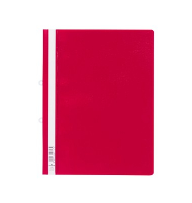 Schnellhefter 258003, A4+, rot, Polyvinylchlorid (PVC), Vorderdeckel transparent