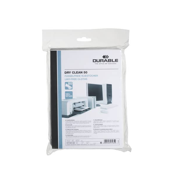 4005546571652 - DURABLE DRY CLEAN 50 Reinigungstücher 50 Stück weiß