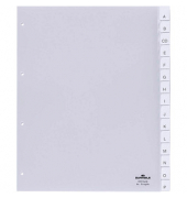 Kunststoffregister 999111638, 15-teilig blanko, A4, 120µm, transparente Fenstertaben, 15-teilig