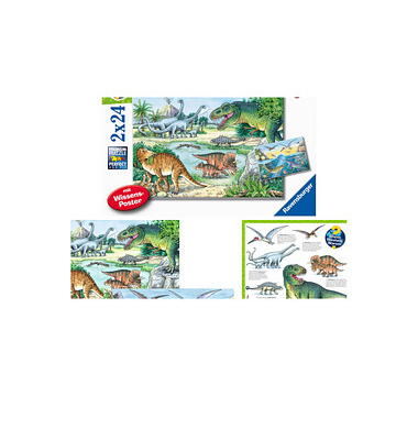 Ravensburger Wieso? Weshalb? Warum? Saurier und ihre Lebensräume Puzzle 2x 24 Teile