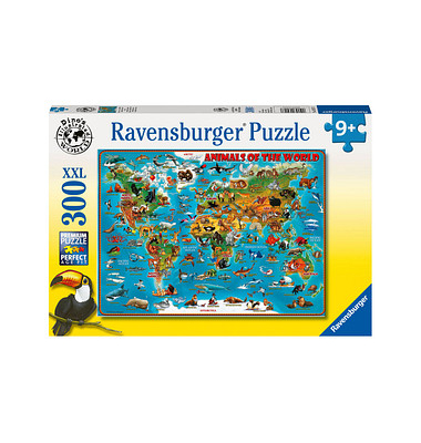 Ravensburger XXL Tiere rund um die Welt Puzzle 300 Teile Ravensburger XXL Tiere rund um die Welt Puzzle 300 Teile
