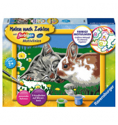 Ravensburger Malen-nach-Zahlen Kätzchen und Häschen