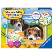Ravensburger Malen-nach-Zahlen Jack Russel Welpen