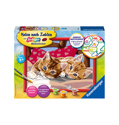 Ravensburger Malen-nach-Zahlen Zwei Schmusekätzchen Ravensburger Malen-nach-Zahlen Zwei Schmusekätzchen