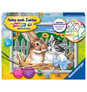 Malen-nach-Zahlen Putzige Freunde