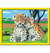 Malen-nach-Zahlen Kleine Leoparden